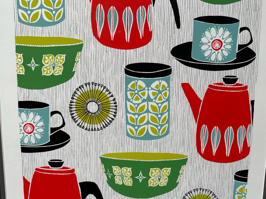 Hand Signed & Numbered Patrick Edgeley Mid-Century Style Still Life Screen Print Numbered 88 Of 90 19'W X 26'H Framed 30'W X 37'H [Photo 4]