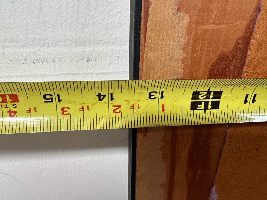 Original Mid-Century Modern Painting On Board Abstract Sailing Ships Signed Anto 9'W X 44'H Framed 13.5'W X 49'H [Photo 10]