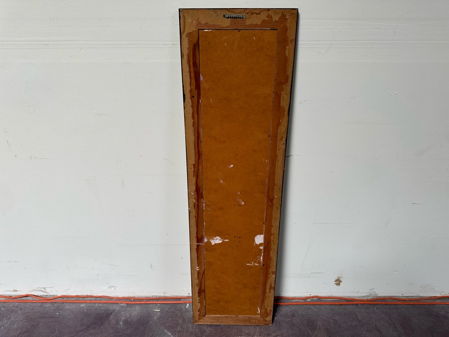 Original Mid-Century Modern Painting On Board Abstract Sailing Ships Signed Anto 9'W X 44'H Framed 13.5'W X 49'H [Photo 7]