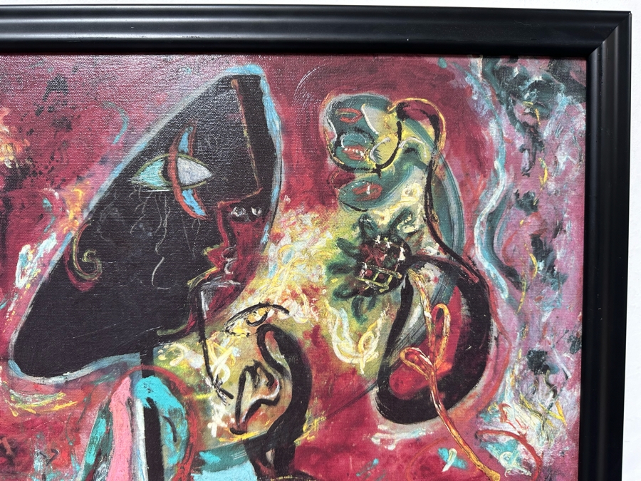 Jackson Pollock Framed Canvas Print Titled 'The Moon Woman 1942' 22'W X 34'H [Photo 2]