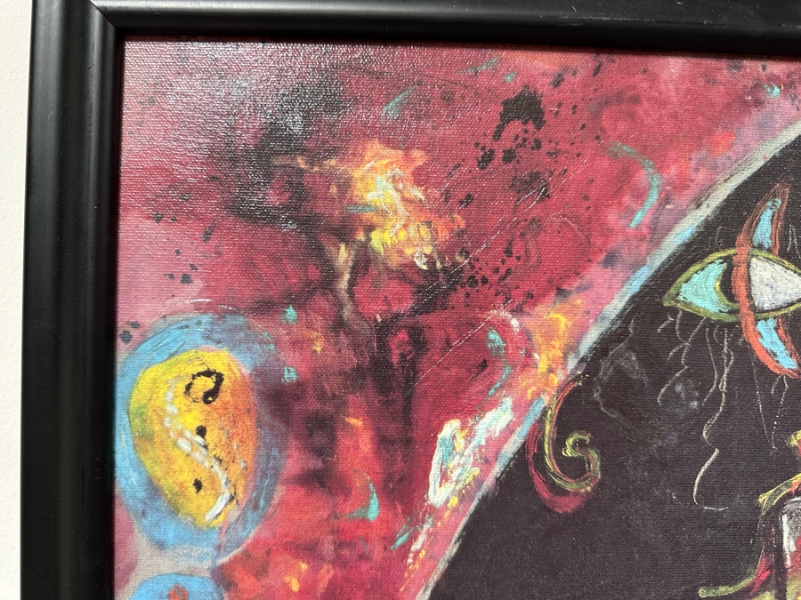 Jackson Pollock Framed Canvas Print Titled 'The Moon Woman 1942' 22'W X 34'H [Photo 4]