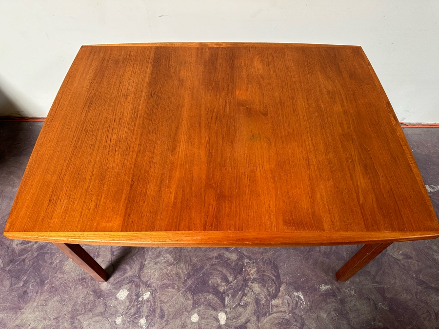 D-Scan Teak Dining Table With Two Built In Draw Leaves 54'W X 40'D X 28'H (Leaves Measure 20' Each) [Photo 12]