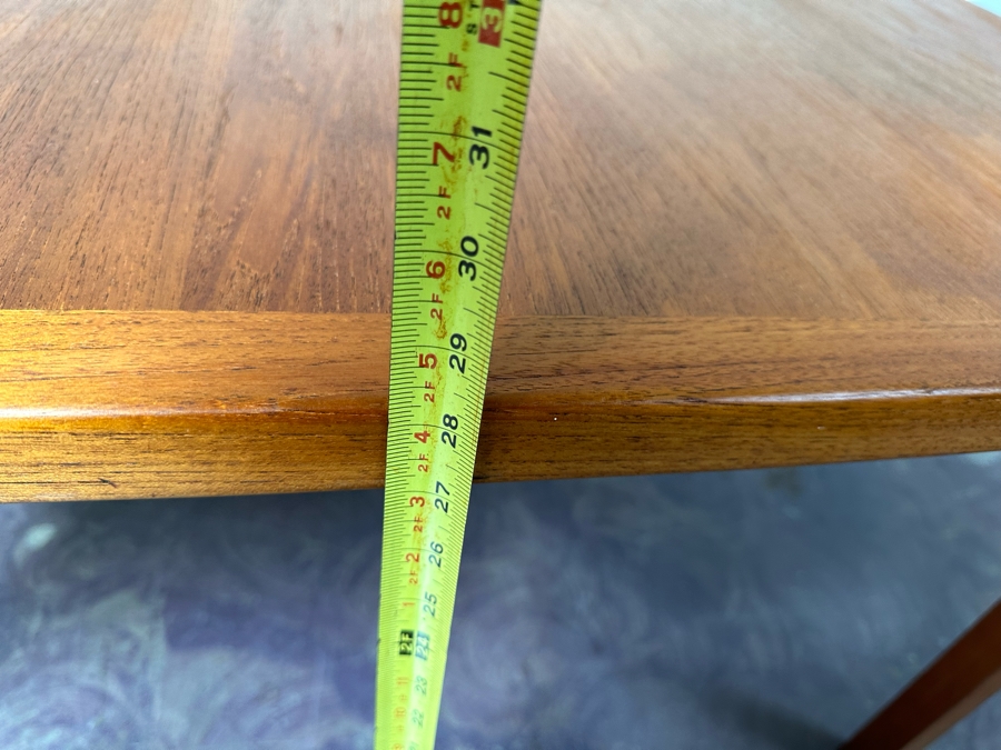 D-Scan Teak Dining Table With Two Built In Draw Leaves 54'W X 40'D X 28'H (Leaves Measure 20' Each) [Photo 15]