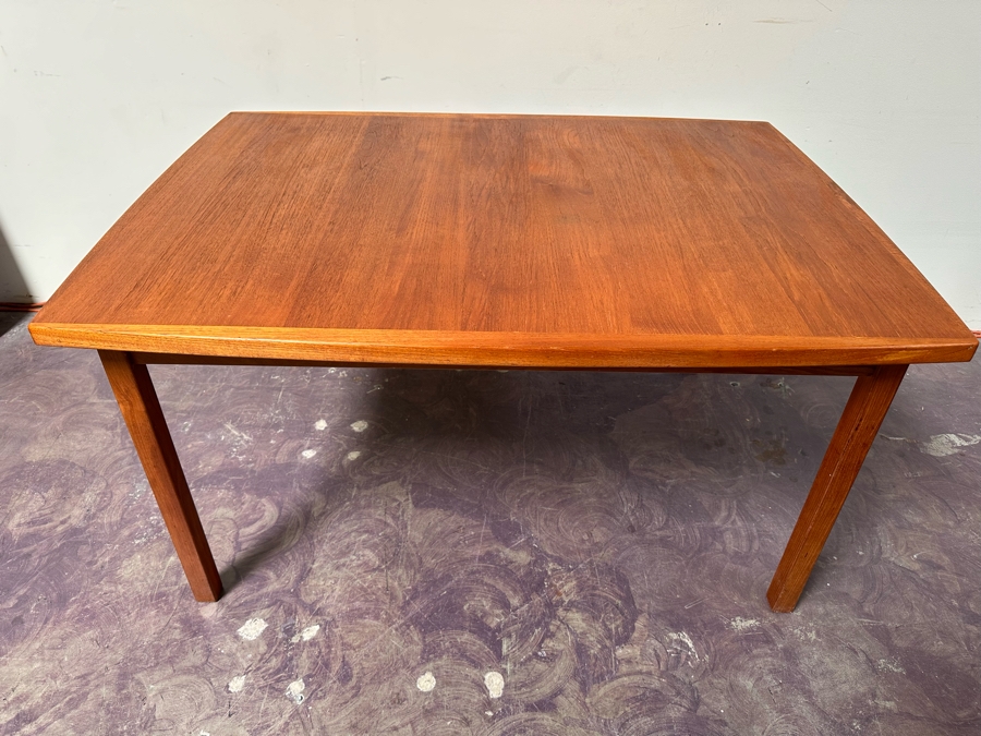 D-Scan Teak Dining Table With Two Built In Draw Leaves 54'W X 40'D X 28'H (Leaves Measure 20' Each) [Photo 9]