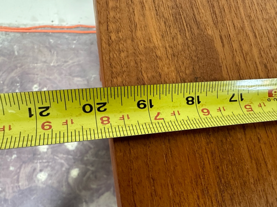 D-Scan Teak Dining Table With Two Built In Draw Leaves 54'W X 40'D X 28'H (Leaves Measure 20' Each) [Photo 6]