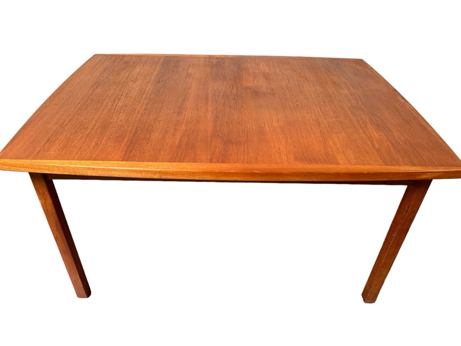 D-Scan Teak Dining Table With Two Built In Draw Leaves 54'W X 40'D X 28'H (Leaves Measure 20' Each) [Photo 1]