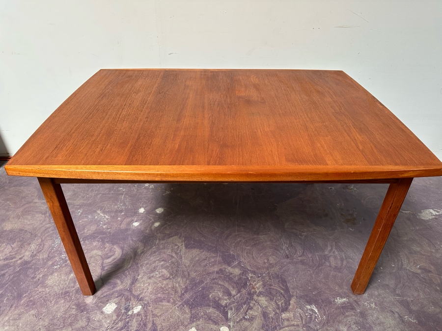 D-Scan Teak Dining Table With Two Built In Draw Leaves 54'W X 40'D X 28'H (Leaves Measure 20' Each) [Photo 7]