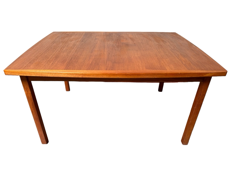 D-Scan Teak Dining Table With Two Built In Draw Leaves 54'W X 40'D X 28'H (Leaves Measure 20' Each) [Photo 2]