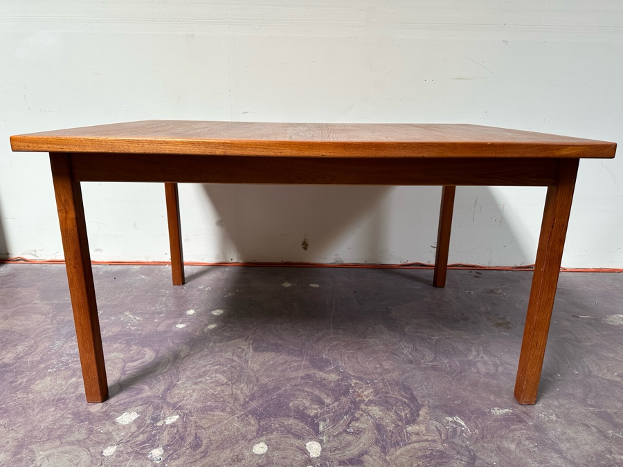 D-Scan Teak Dining Table With Two Built In Draw Leaves 54'W X 40'D X 28'H (Leaves Measure 20' Each) [Photo 11]