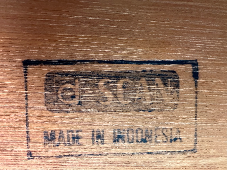 D-Scan Teak Dining Table With Two Built In Draw Leaves 54'W X 40'D X 28'H (Leaves Measure 20' Each) [Photo 3]