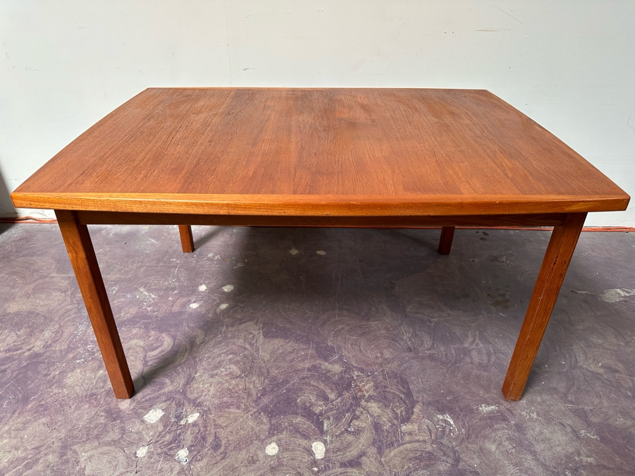 D-Scan Teak Dining Table With Two Built In Draw Leaves 54'W X 40'D X 28'H (Leaves Measure 20' Each) [Photo 8]