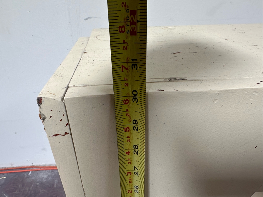 Vintage Custom Wooden Mid-Century Modern Bookshelf Could Use A Fresh Coat Of Paint 48'W X 12'D X 30'H [Photo 12]