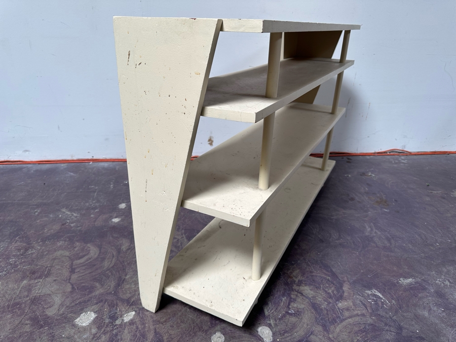 Vintage Custom Wooden Mid-Century Modern Bookshelf Could Use A Fresh Coat Of Paint 48'W X 12'D X 30'H [Photo 8]