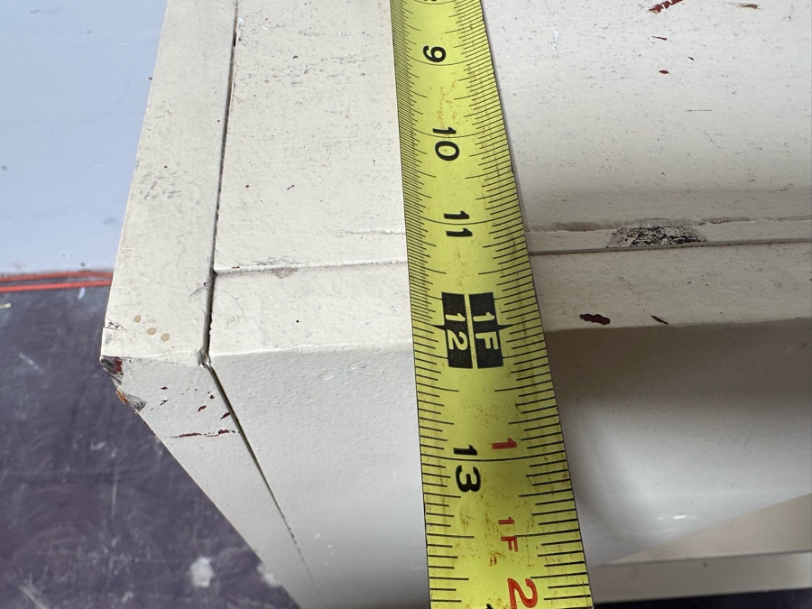 Vintage Custom Wooden Mid-Century Modern Bookshelf Could Use A Fresh Coat Of Paint 48'W X 12'D X 30'H [Photo 11]