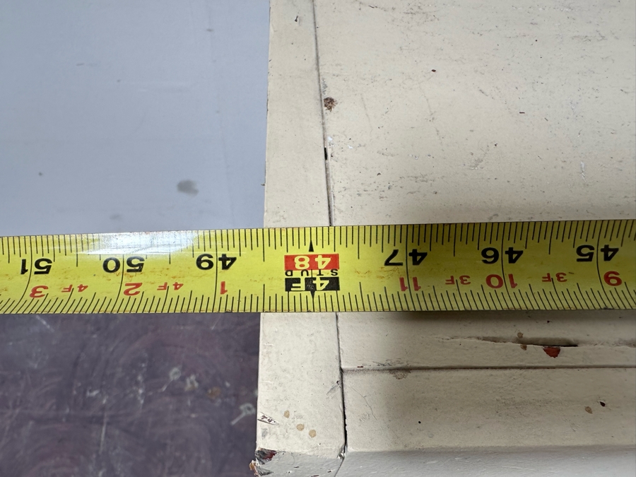 Vintage Custom Wooden Mid-Century Modern Bookshelf Could Use A Fresh Coat Of Paint 48'W X 12'D X 30'H [Photo 10]