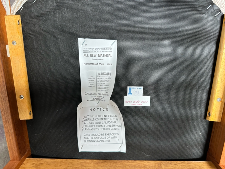 Teak Veneered Desk With Teak Chair (Top Right Of Desk Needs To Be Screwed To Base) 48”W X 25”D X 29”H [Photo 18]