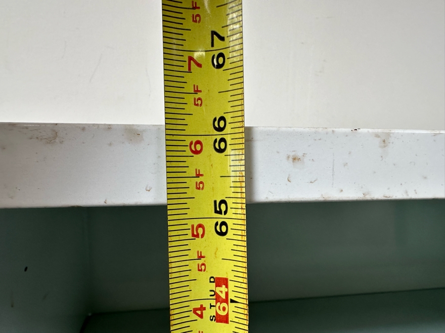 Vintage White Metal Kitchen Cabinet Hutch 30”W X 14”D X 66”H [Photo 7]