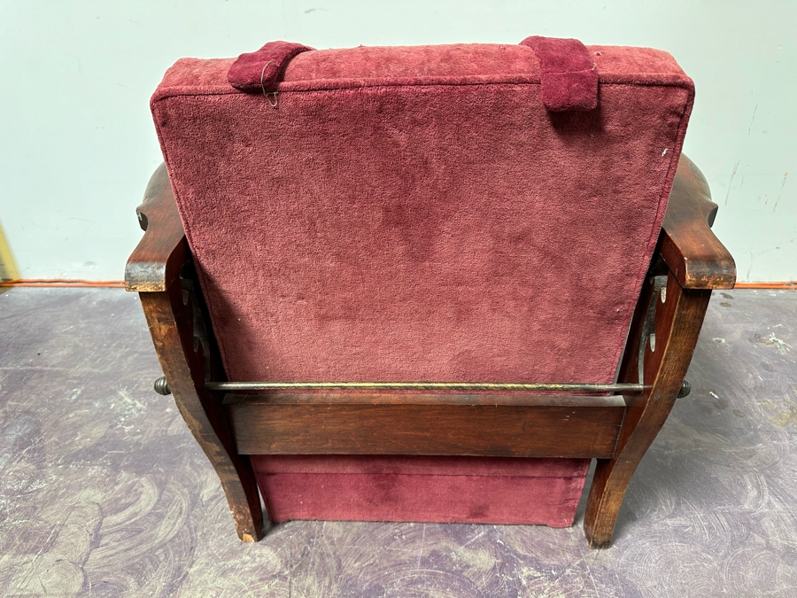 Streit Morris Chair Reclining With Foot Rest Patented 1901 With Original Tag 31”W X 35”D X 29”H [Photo 14]