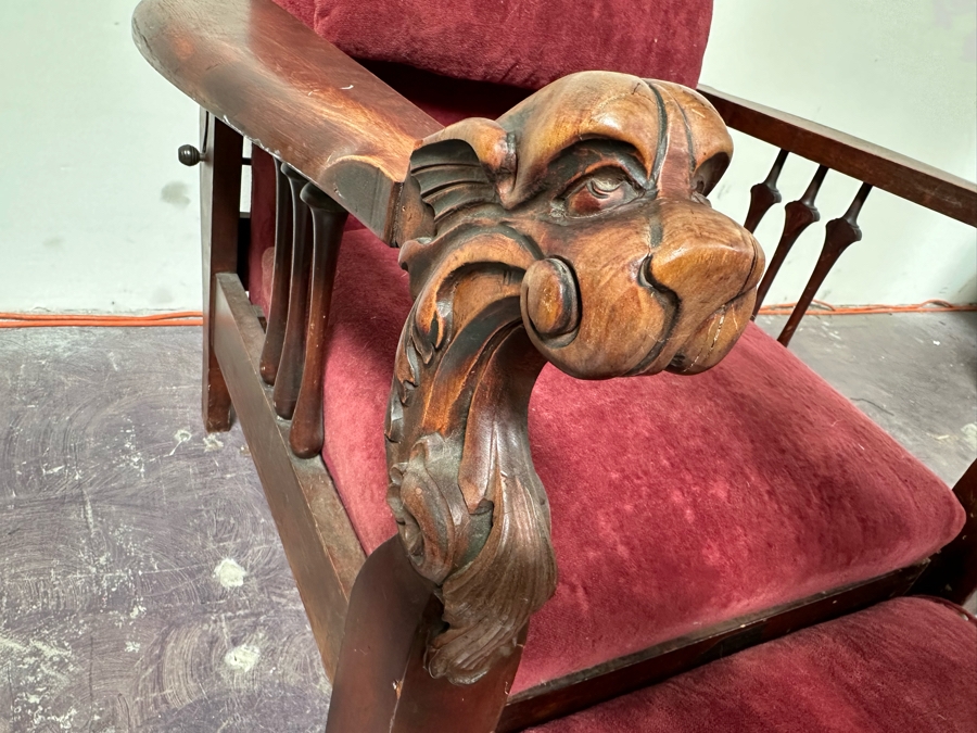 Streit Morris Chair Reclining With Foot Rest Patented 1901 With Original Tag 31”W X 35”D X 29”H [Photo 5]