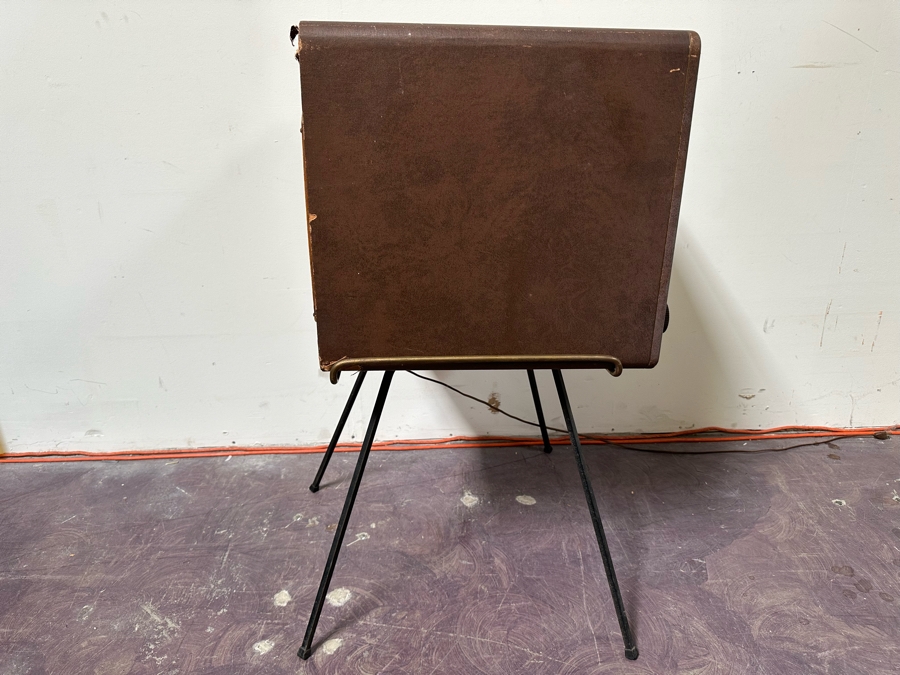 Retro Zenith Tube Television TV With Metal Stand For Display Only (Not Working) 21”W X 20”D X 18.5”H Stand Measures 18”H [Photo 11]