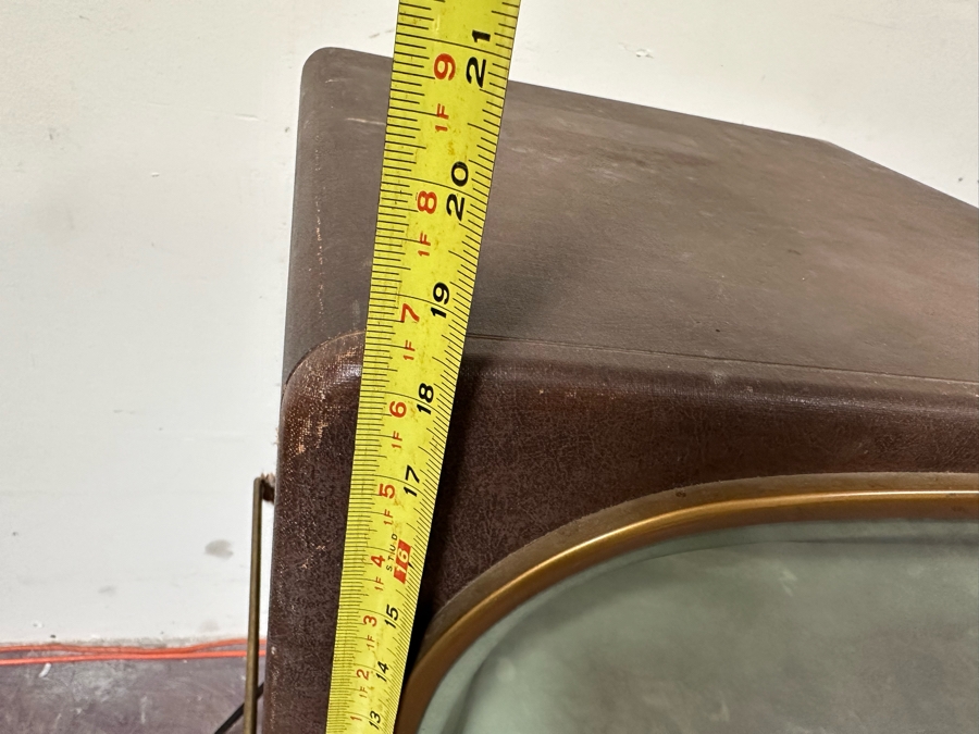 Retro Zenith Tube Television TV With Metal Stand For Display Only (Not Working) 21”W X 20”D X 18.5”H Stand Measures 18”H [Photo 18]