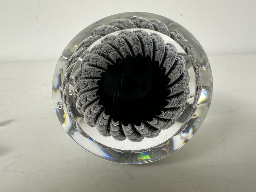 Vintage Swedish Marcolin Glass Fish & Owl Figurine 4'H [Photo 7]