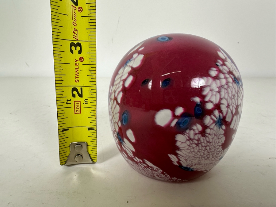 Vintage 1988 Signed Tundra Glass Paperweight 3.25'H [Photo 7]