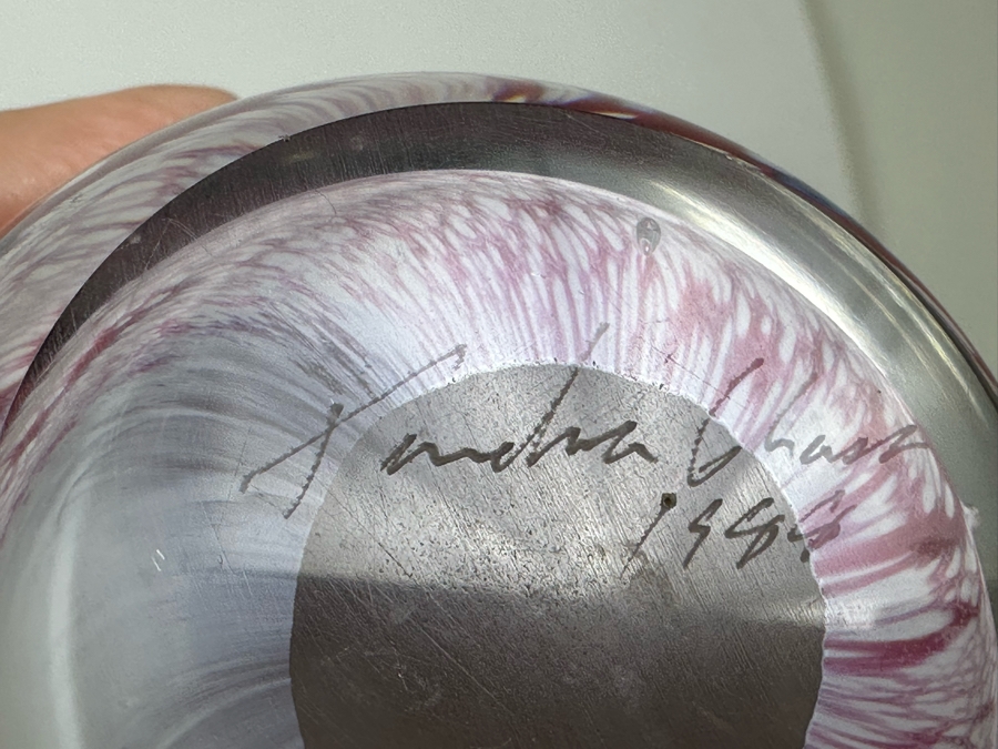 Vintage 1988 Signed Tundra Glass Paperweight 3.25'H [Photo 6]