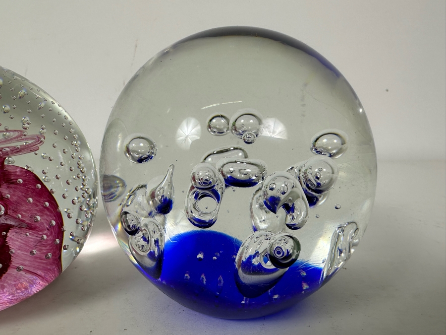 Three Glass Paperweights 3'H [Photo 2]