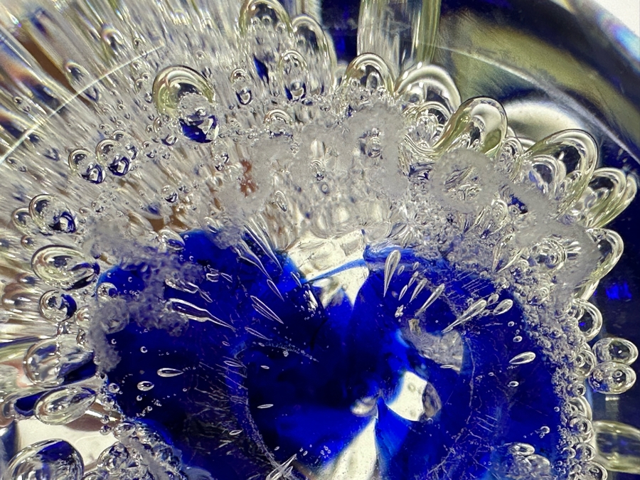 Pair Of Signed Art Glass Paperweights 3'H [Photo 14]