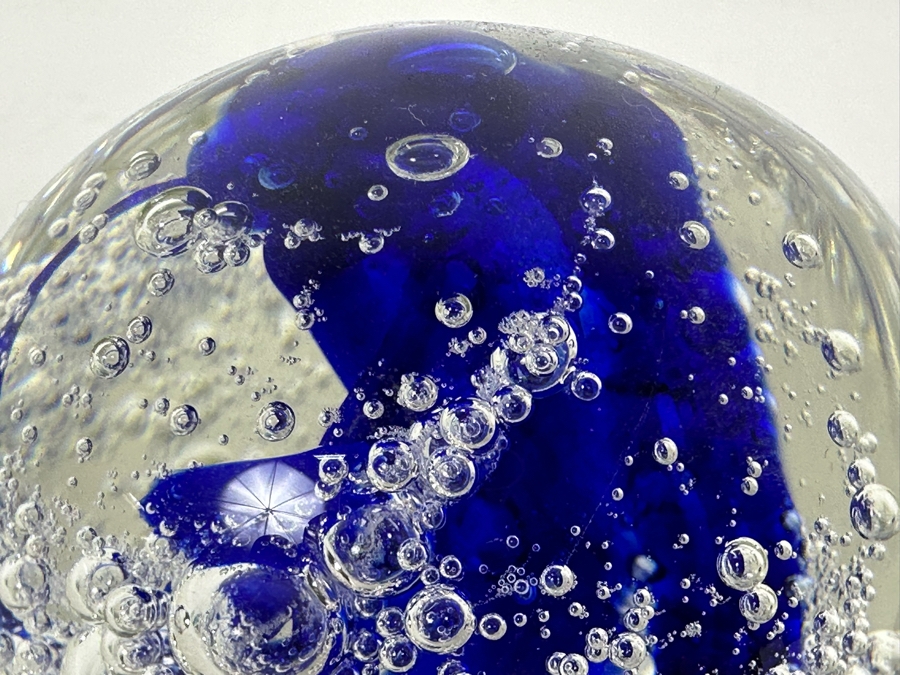 Pair Of Signed Art Glass Paperweights 3'H [Photo 11]