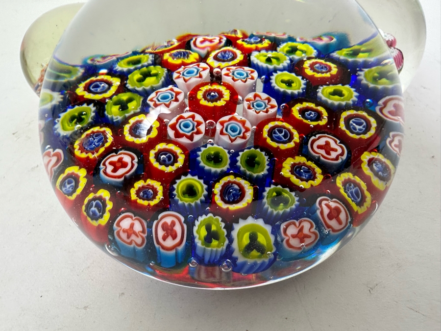 Three Vintage Millefiori Glass Paperweights 2.75'H [Photo 4]