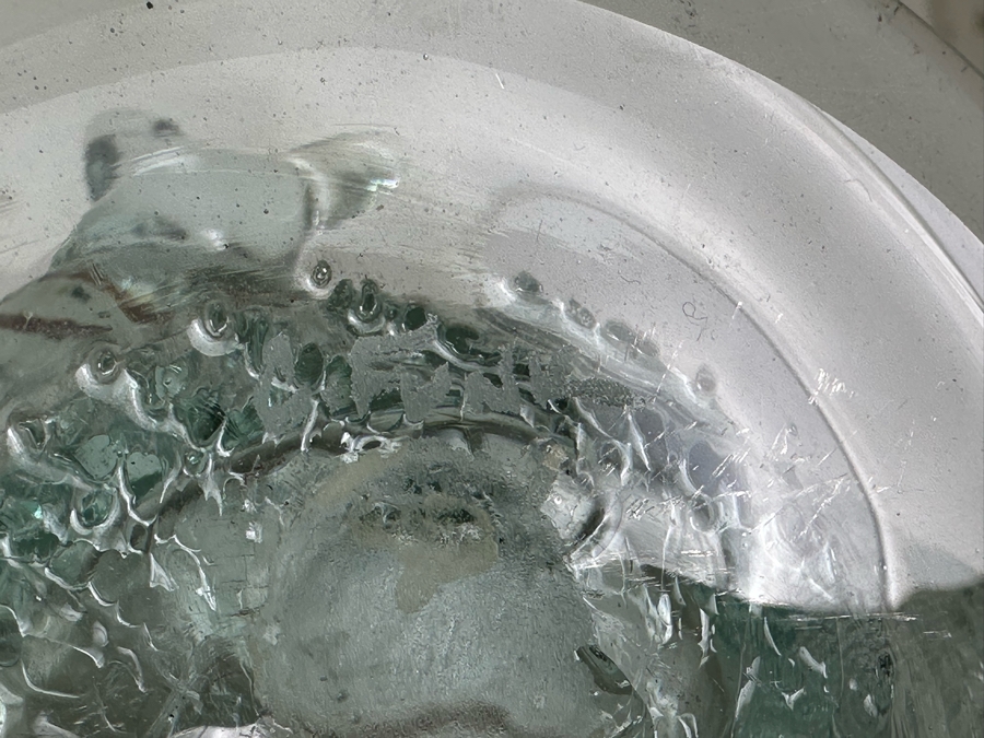 Vintage Signed Chris Funk Pheonix Studios Art Glass Dolphin Riding Wave Figurine 5.5'W X 5.5'D X 3.5'H [Photo 10]