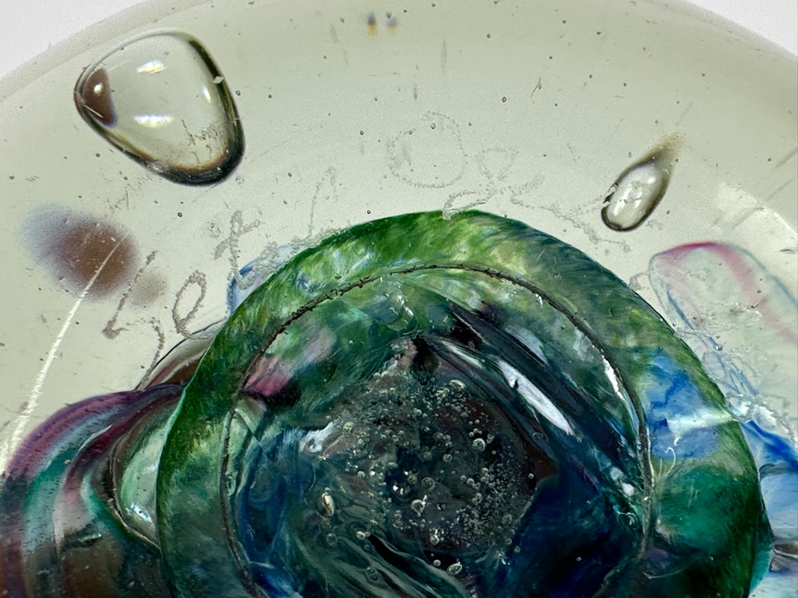Pair Of Signed Art Glass Paperweights [Photo 9]