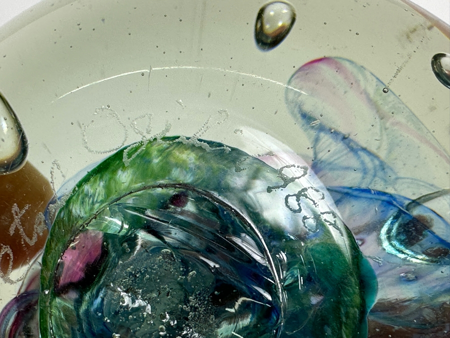 Pair Of Signed Art Glass Paperweights [Photo 10]