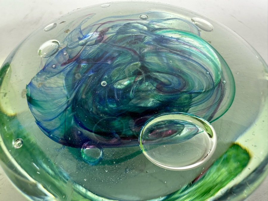 Pair Of Signed Art Glass Paperweights [Photo 8]