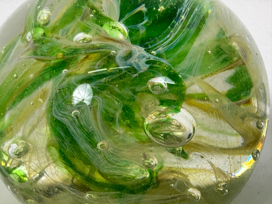 Pair Of Signed Art Glass Paperweights [Photo 15]