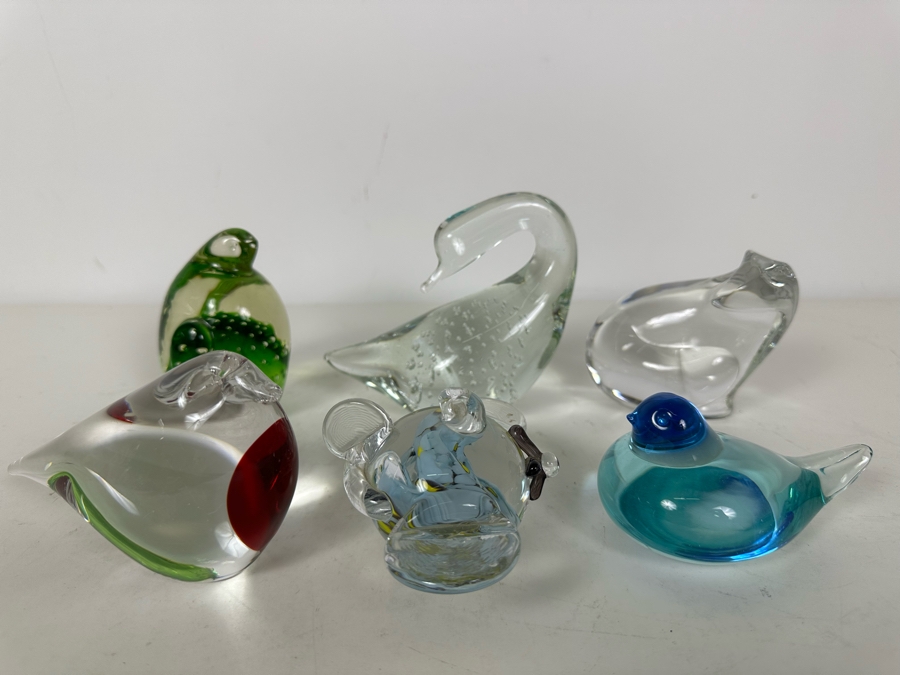 Collection Of Various Glass Birds, Fox & Fish Figurines [Photo 3]