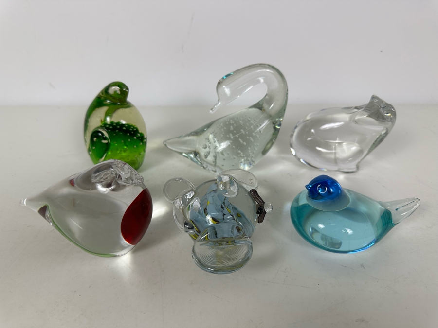 Collection Of Various Glass Birds, Fox & Fish Figurines [Photo 2]