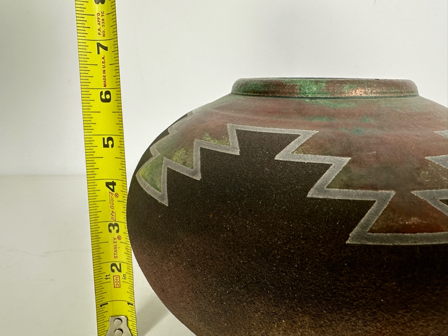 Vintage Art Pottery Vase Canyon Collection Sedona Arizona Artist Signed 9'W X 6.25'H [Photo 7]