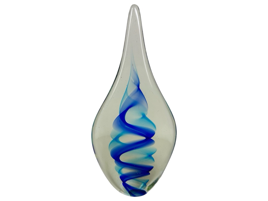 Vintage Tear Drop Art Glass Sculpture Sommerso Glass Seguso Flavio Poli 12'H [Photo 1]