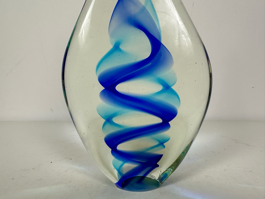 Vintage Tear Drop Art Glass Sculpture Sommerso Glass Seguso Flavio Poli 12'H [Photo 3]