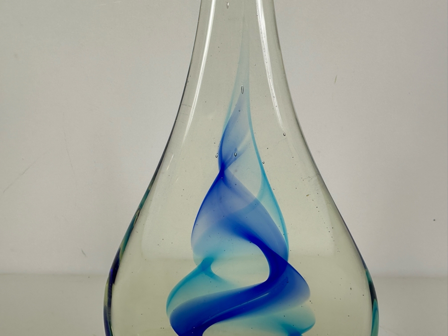 Vintage Tear Drop Art Glass Sculpture Sommerso Glass Seguso Flavio Poli 12'H [Photo 2]