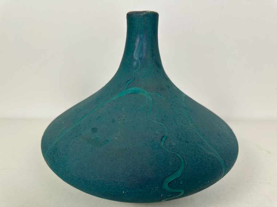 Mid-Century Modern Pottery Vase Signed BH 1962 8'H [Photo 6]