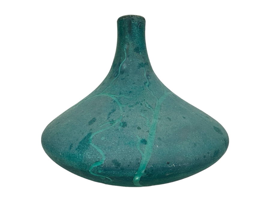Mid-Century Modern Pottery Vase Signed BH 1962 8'H