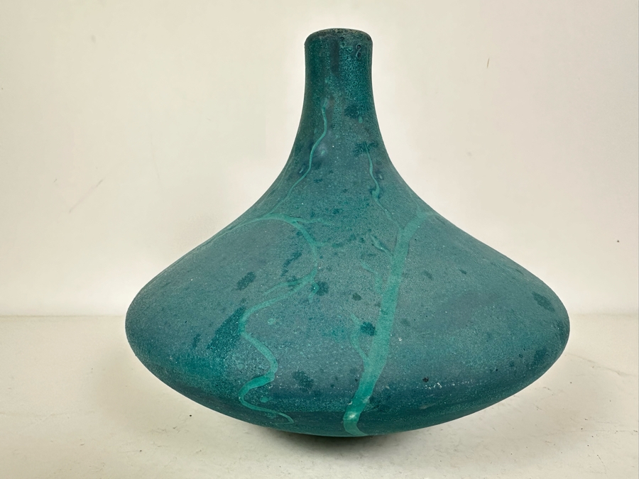 Mid-Century Modern Pottery Vase Signed BH 1962 8'H [Photo 2]