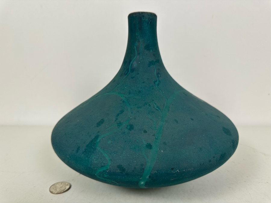 Mid-Century Modern Pottery Vase Signed BH 1962 8'H [Photo 3]