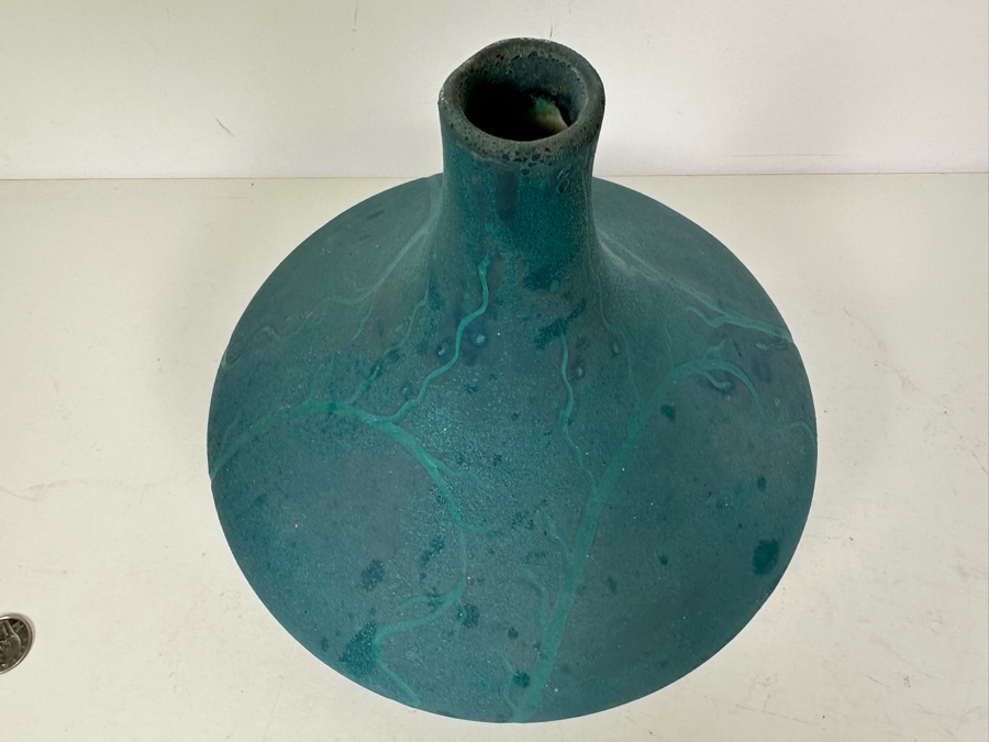 Mid-Century Modern Pottery Vase Signed BH 1962 8'H [Photo 4]