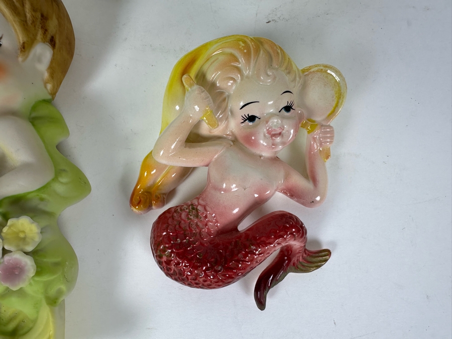 Seven Vintage Mermaids Ceramic Wall Decor 8'H [Photo 3]