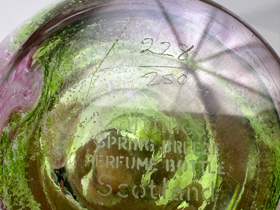 Pair Of Signed Art Glass Perfume Bottles 5.5'H [Photo 10]